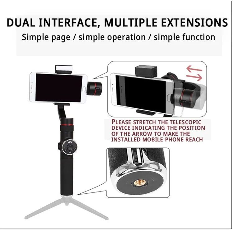 AFI V5 3-осевой ручной шарнирный стабилизатор для камеры Gopro смартфон для iPhone Xs Max Xr X, 8 Plus, 8, 7, 6 samsung S9 S8 Gopro экшн Камера