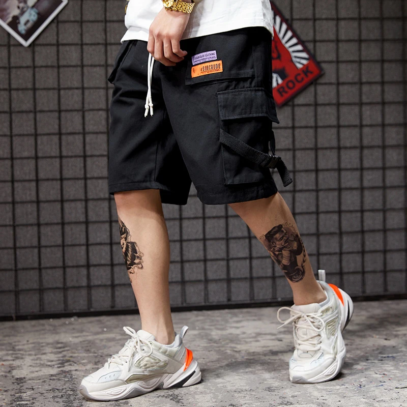 Лето 2019 мужские шорты Харадзюку хип хоп Карго короткие камуфляжная уличная