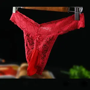 Сексуальные трусики с кружевным u-образным выпуклом мешочком для пениса tanga hombre See Thro G String Homme Эротическое белье мужское нижнее белье трусики-стринги