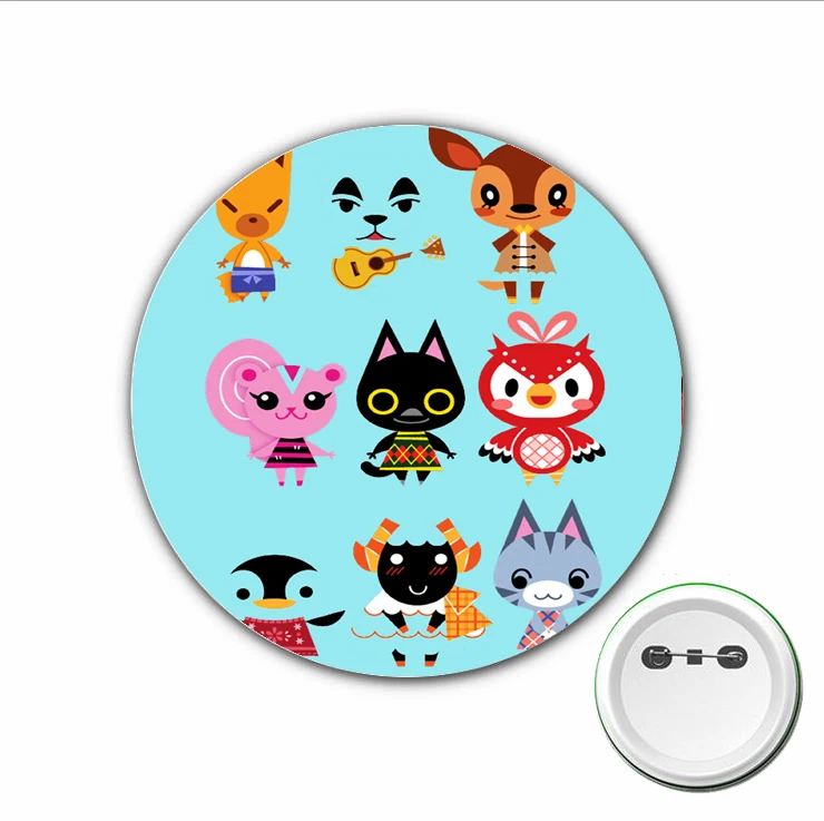 

Japan anime Animal Crossing Cosplay Badge Cartoon Cute Brooch Pins for Backpacks bags Badges Button Clothes Accessories