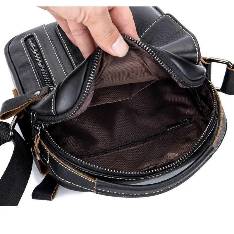 Мужские сумки через плечо BULLCAPTAIN из натуральной воловьей кожи модные брендовые