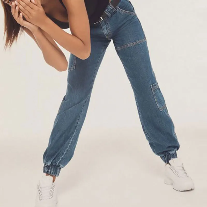 Джинсы для женщин и мам джинсы брюки в стиле бойфренд с высокой талией пуш ап