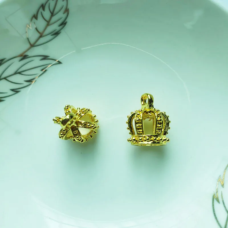 10 шт./лот 3D подвеска в виде короны металлическая рамка оправа кабошона уф смола