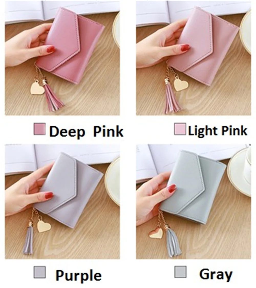 2019 простые женские кошельки с кисточками держателем для кредитных карт