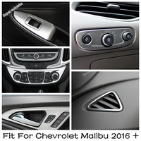 armrest window glass lift button front dashboard upper air vent cover trim silver accessories for chevrolet malibu 2016 2020
