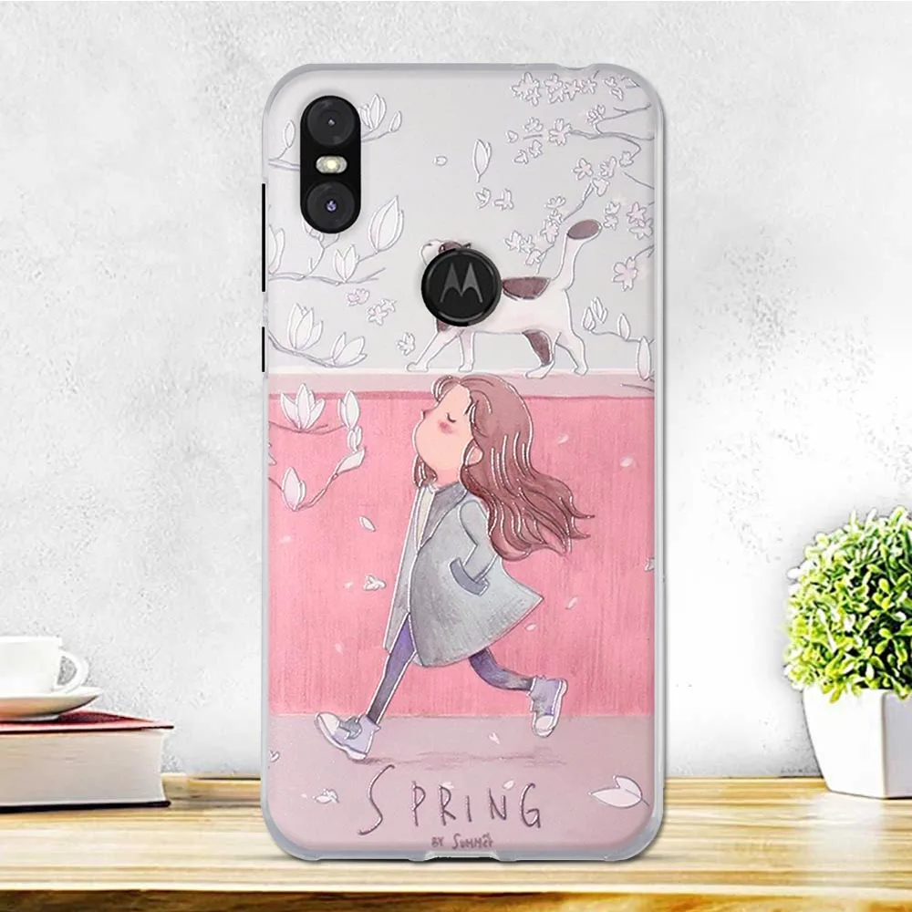 Чехол для Motorola One, силиконовый мягкий ТПУ чехол для мобильного телефона, милый бампер, черный чехол для Fundas Moto P30 Play, чехол для телефона