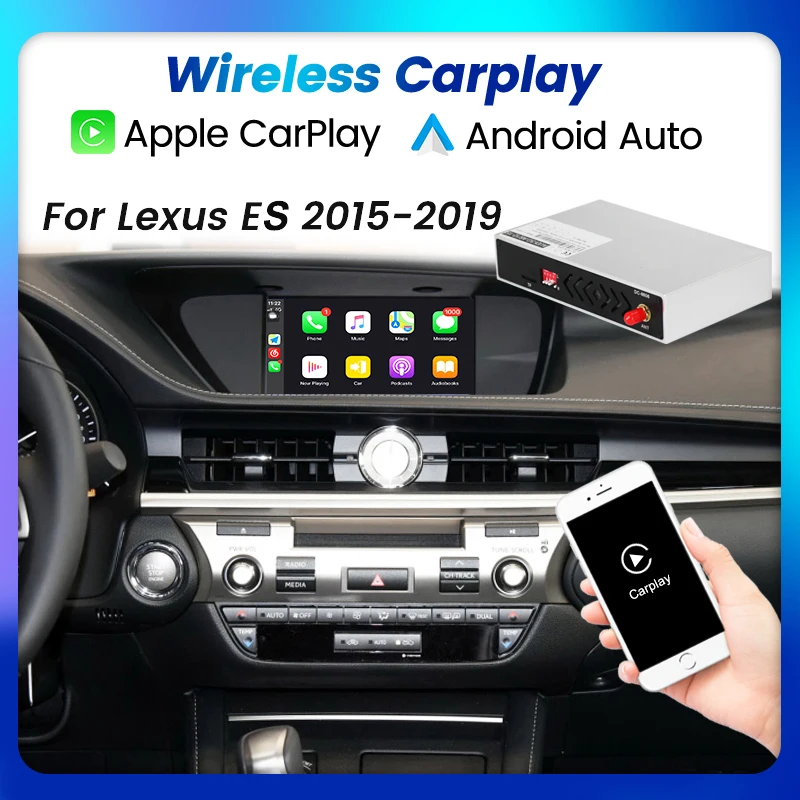

Car Multimedia Player For Lexus ES 2015-2021 Wireless CarPlay Android Auto Decoder Apple CarPlay Box Siri Voice Control WIFI BT