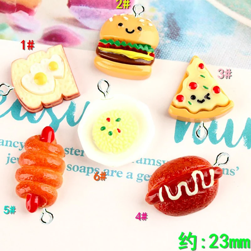 

Милые Подвески из каучука в виде печенья для торта с крючками, фурнитура для ювелирных изделий «сделай сам», изготовление серег, ожерелий, б...