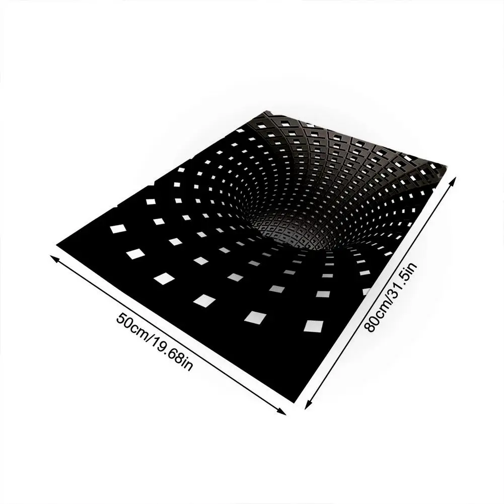 

3D Carpet Luxury Carpet Floor Mat Illusion Mat Spiral Rectangle Carpet 3D Geometric Floor Pad For Living Room Bedroom Bathroom