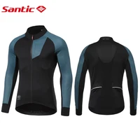 santic men winter cycling jackets cycling long sleeves jersey autumn fleece keep warm road bike tops mtb windproof