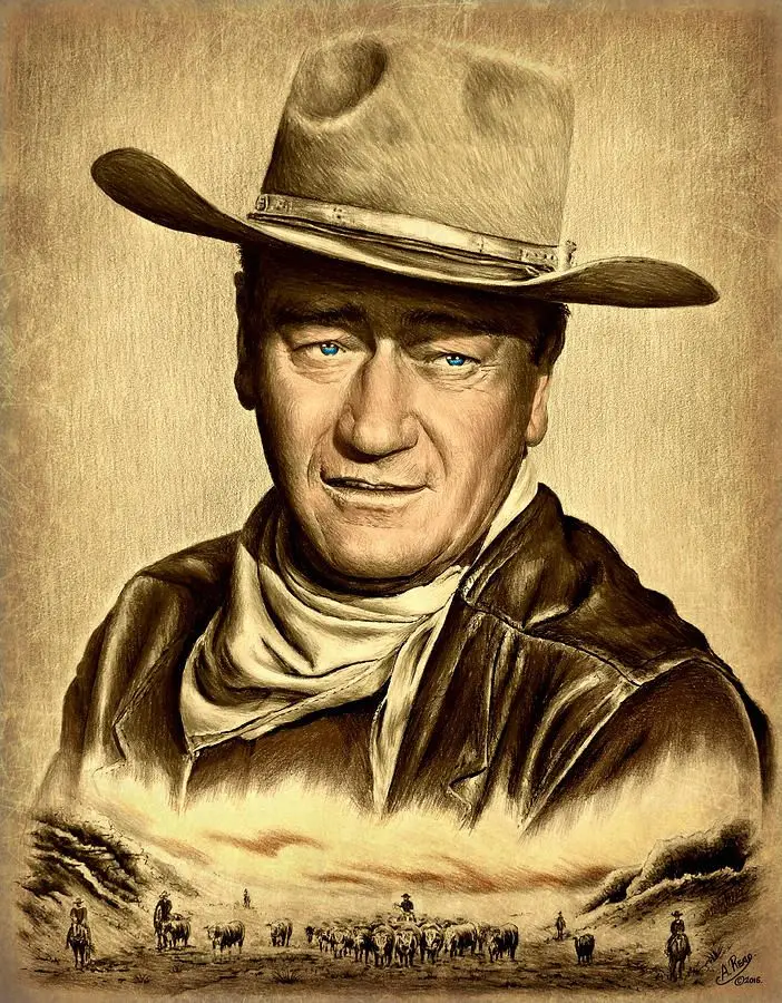 Полноразмерная/круглая алмазная живопись Джон Уэйн 5d 3D вышивка стразы украшение