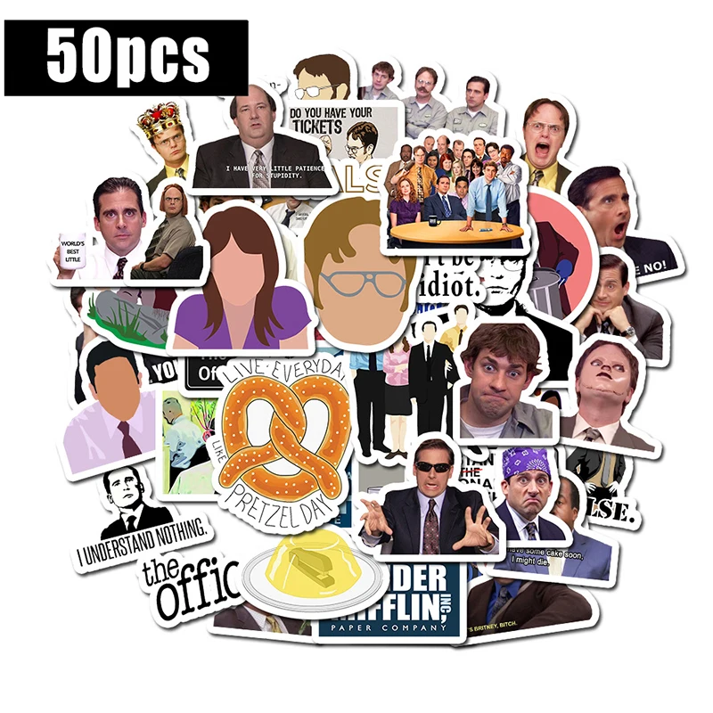 

Наклейки для чемодана, мотоцикла, телефона, блокнота, водонепроницаемые, 50 шт./компл. друзья офис, ТВ