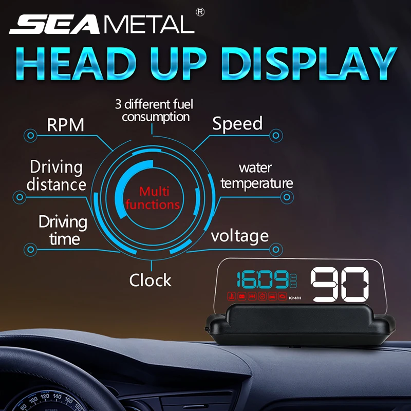 OBD2 HUD Дисплей Универсальный Автомобильный проекционный Спидометр OBD сканер