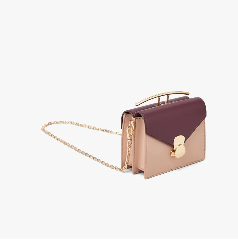 Женская сумка клатч с металлическими ручками роскошная переносная на плечо