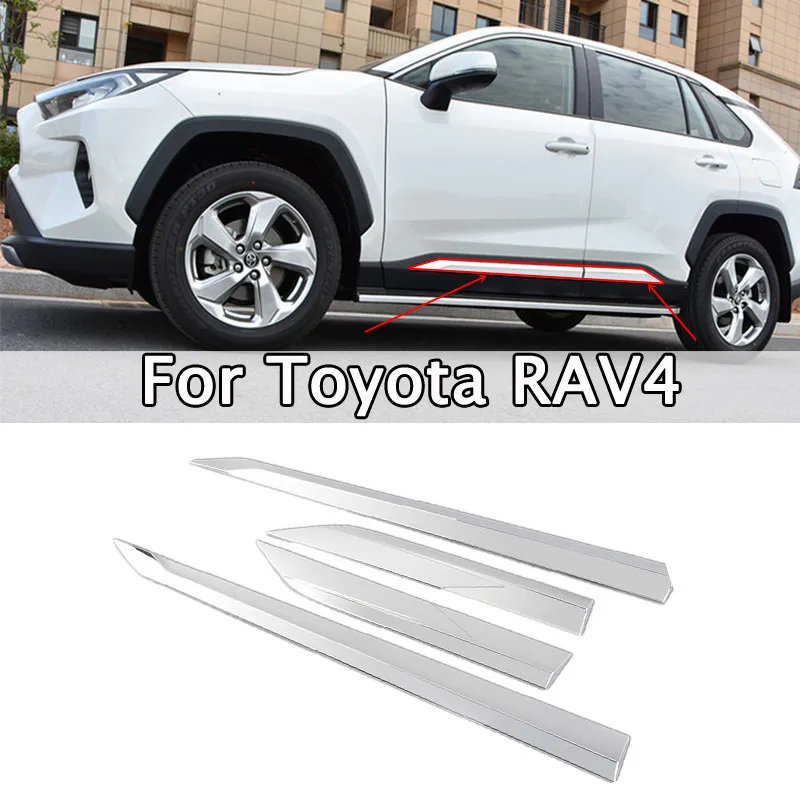Для Toyota RAV4 2019 2020 2021 ABS хромированный корпус двери молдинг подходит для корпуса