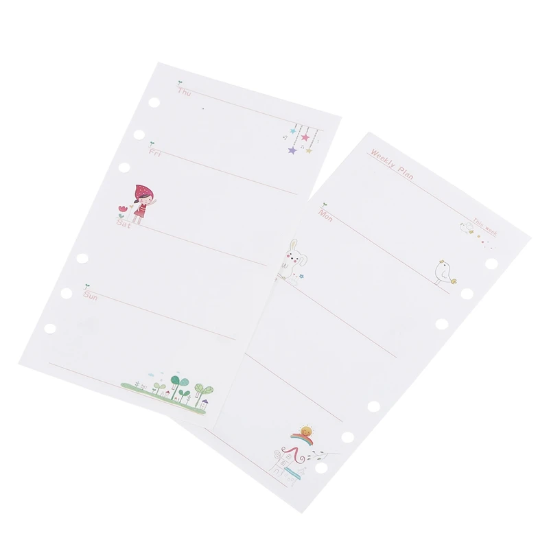 

2PCS A6 Colorful Diary Refills Spiral Notebook with Refillable Notebook A6 Leather Bound Diary Art Drawing Sketchbook