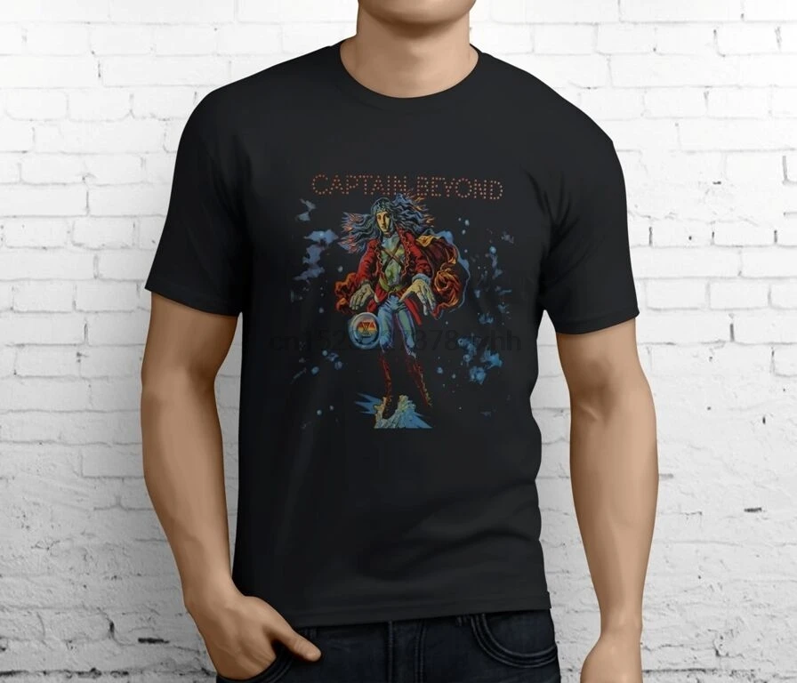 Дешевая мужская черная футболка New Captain Beyond музыкальная группа рок в стиле ретро |