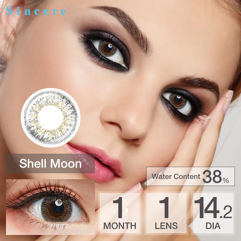 

Sincere-vision Miche Bloomin 1pcs/box lentilles de couleur naturel contact lens myopia 0-900 contact lenses degrees for eyes
