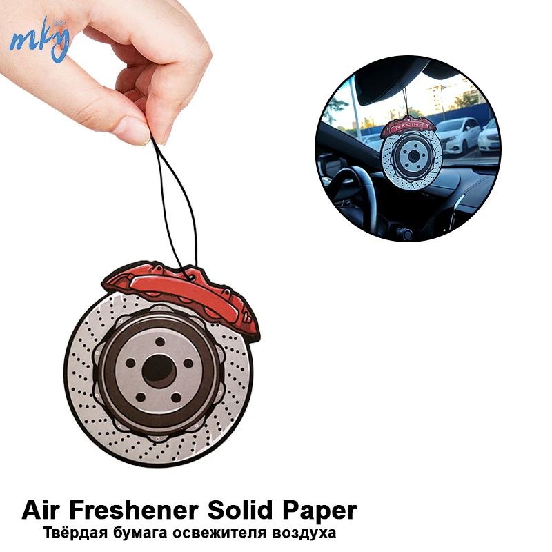 

Wheel hub Styling Hanging Car Solid Perfume Papers Car Interior Decoration Air Freshener Mirror Auto Car Ornaments Car fragrance