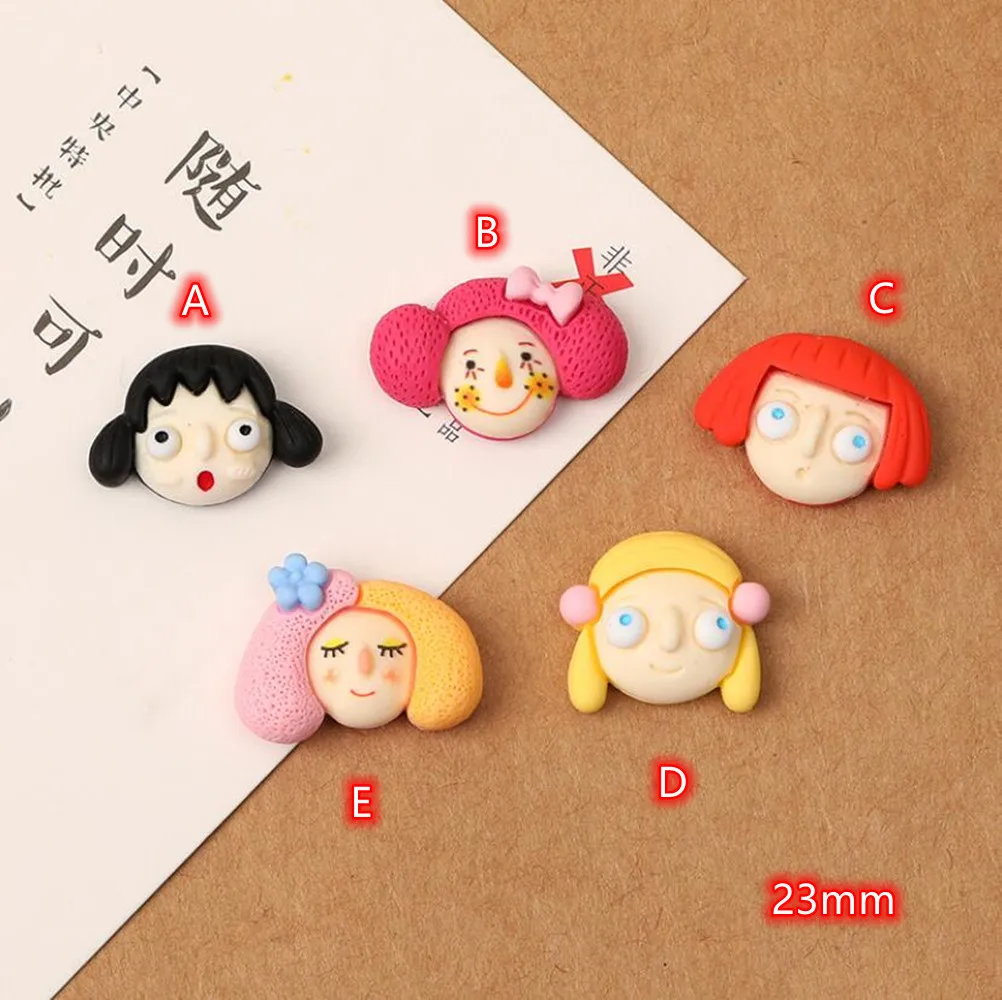 

Kawaii Cartoon Girl Figure Flat Back Resin Cabochons 20pcs cute Baby Girls Scrapbooking DIY Jewelry Craft Decoration Accessorie