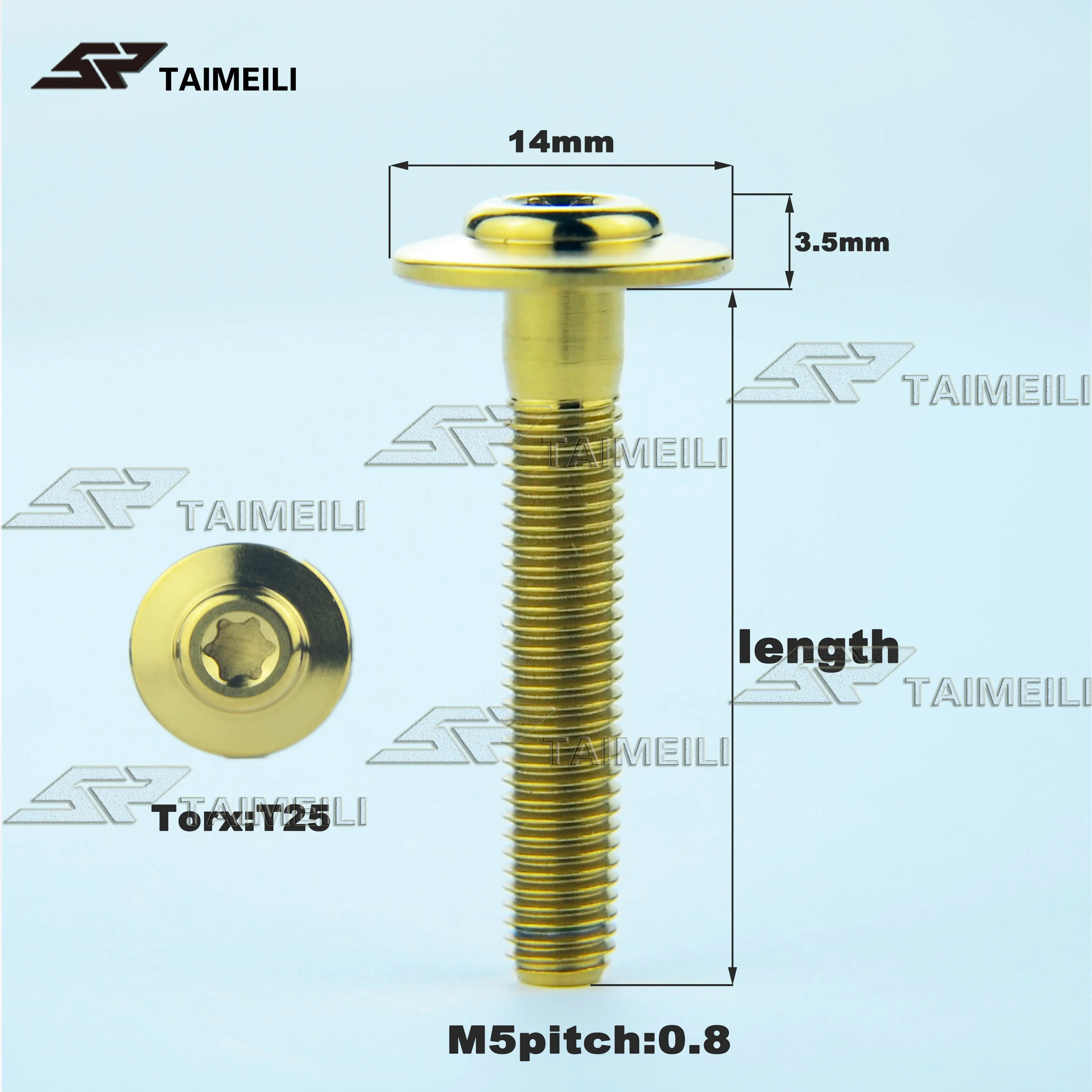 Титановые винты TAIMEILI с головкой-бабочкой m5x25 мм/30 мм/35 мм винтовой корпус