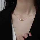 Ожерелье LByzHan, металлическая цепочка до ключицы, с кулоном в форме баклажана, золотистого и серебристого цветов, 2021