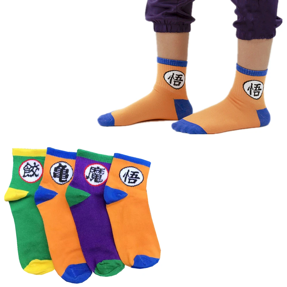 Японские Аниме забавные короткие носки Harajuku уличная мода мультяшный тренд