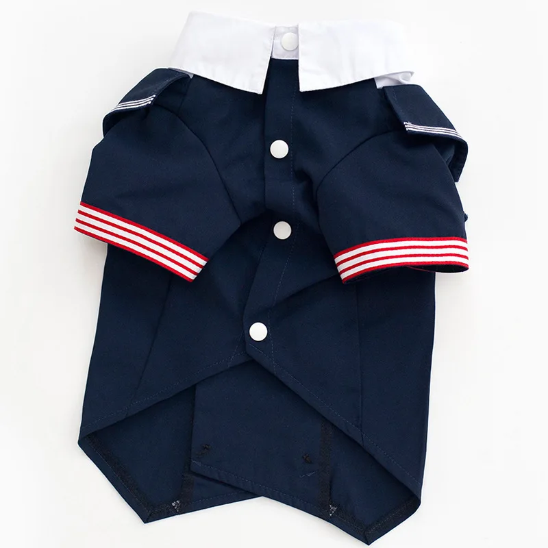 Новое платье для питомца джентльмен галстук бабочка темно синий костюм рубашка