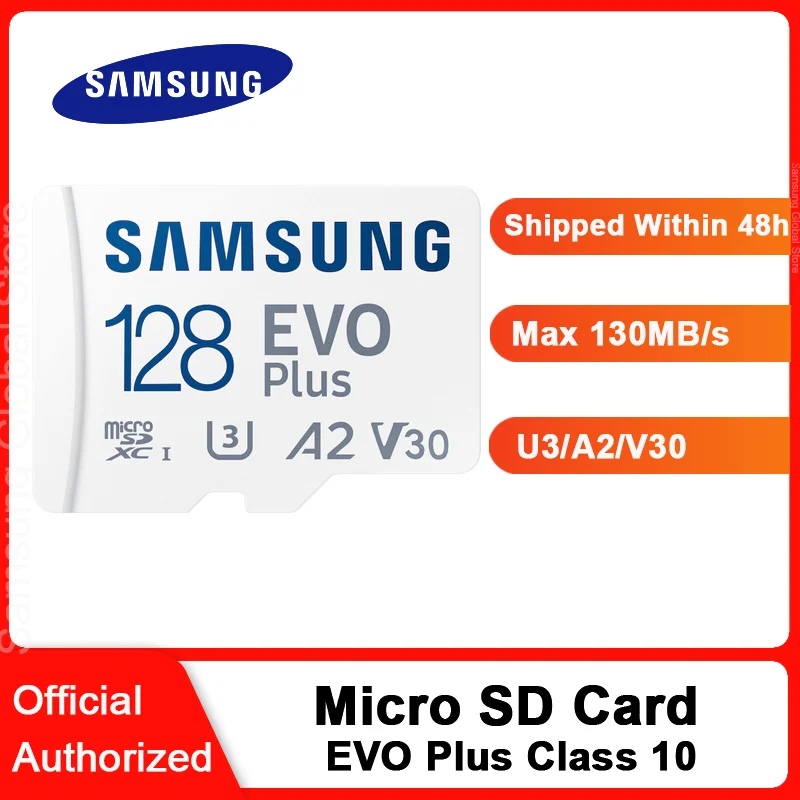 

SAMSUNG Memory Card EVO Plus Micro SD Card 64GB 128GB 256GB 512GB 130MB/s C10 Microsd MicroSD SDXC 2021 New