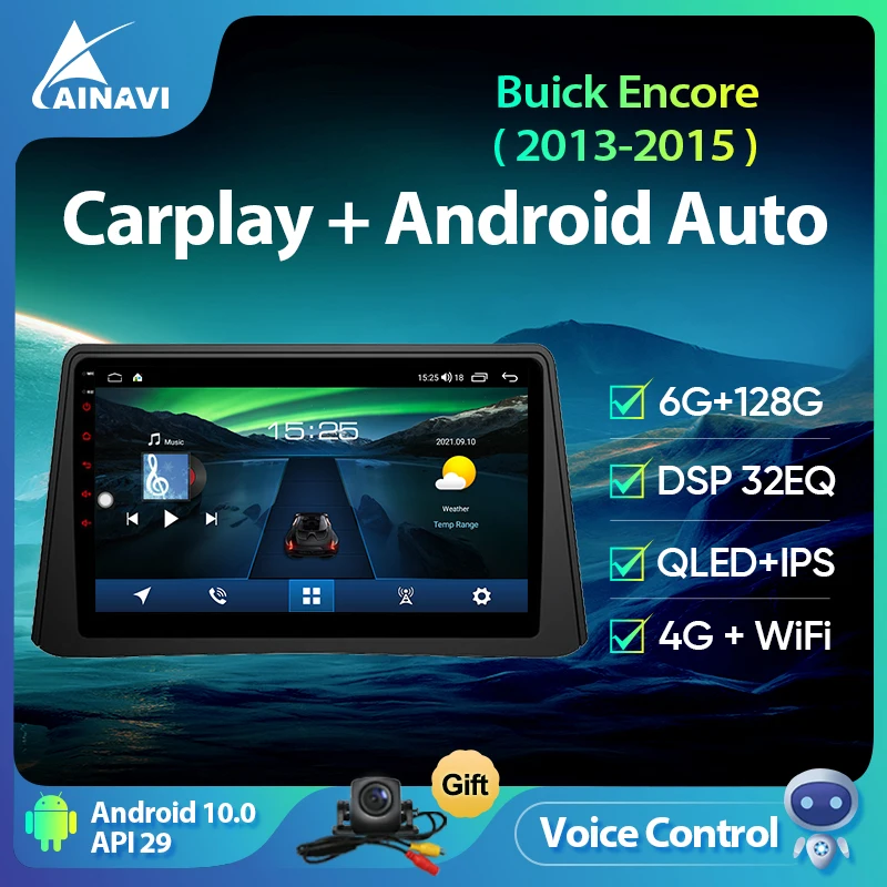

Ainavi Car Radio Android10 QLED For Buick Encore 2013-2015 Auto Stereo Navigation Multimedia Video Player Head Unit Carplay GPS