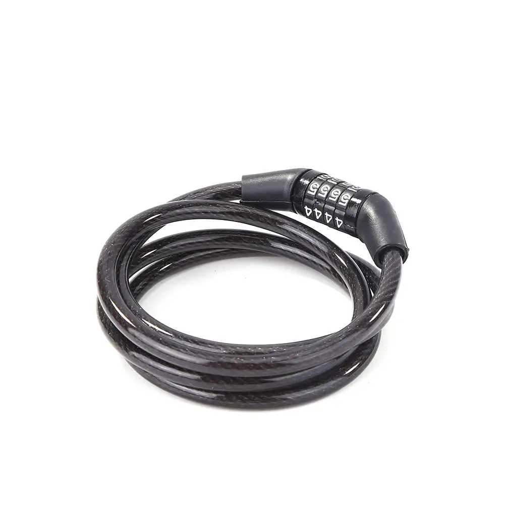 

Hot Sale Bicycle Lock Delicate Design 110cm Bicycle Chain Block Lock 4 Digit Code Combination Anti-theft Cable Lock