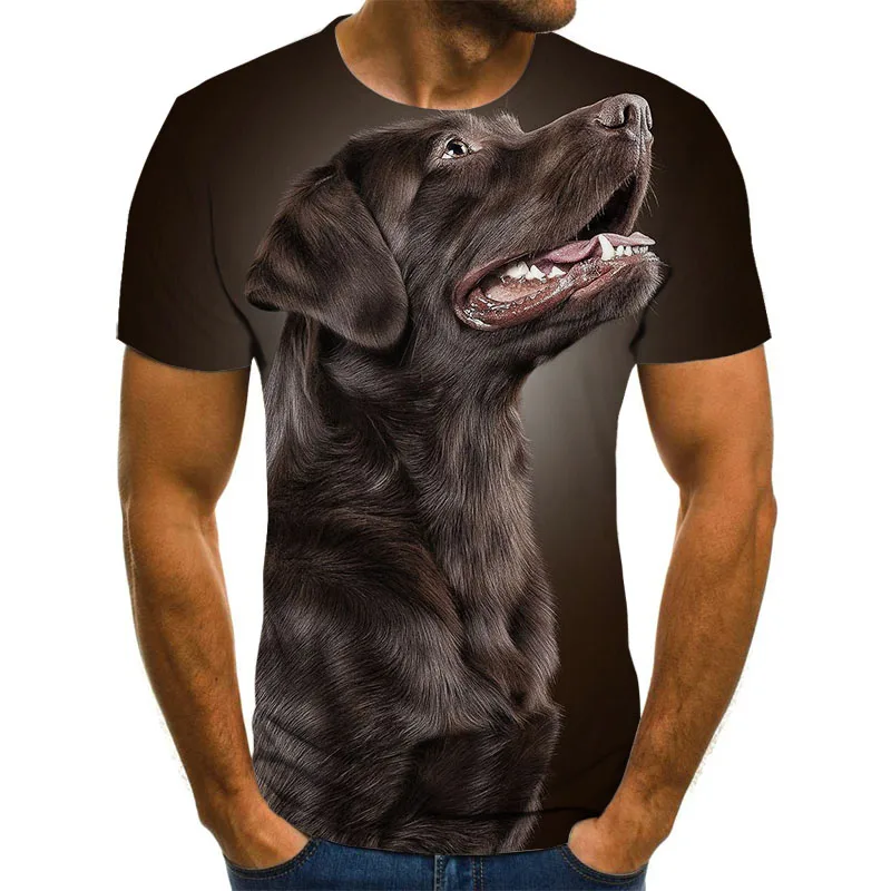 

Dog pattern men's T-shirt men's summer casual 3DT-Shirts interesting men's tops O-neck shirts plus size streetwear