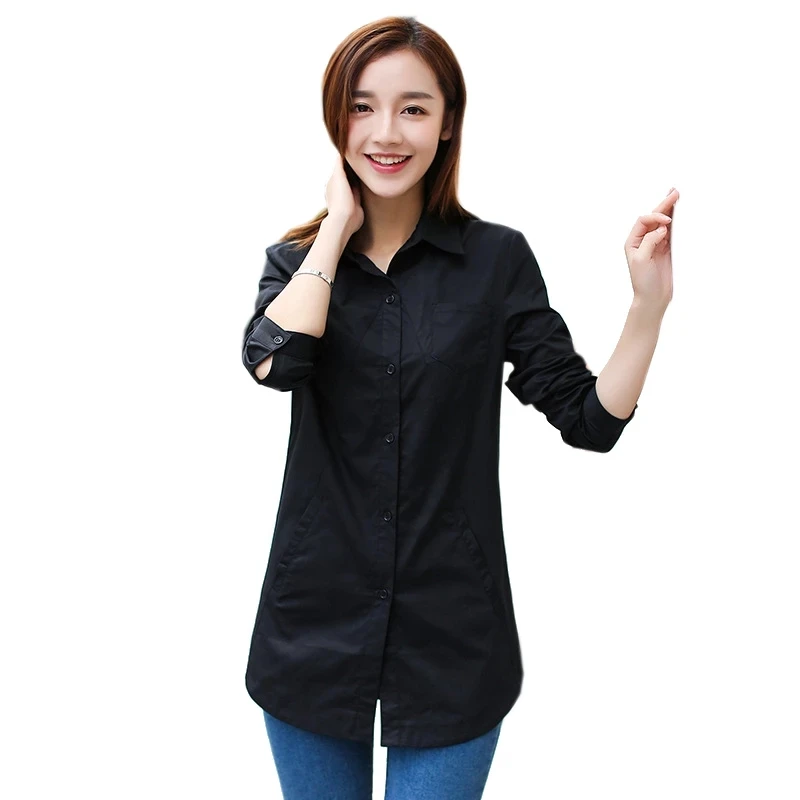 Блузка женская весенняя стильная офисная из хлопка большие размеры 4XL 5XL 6XL |