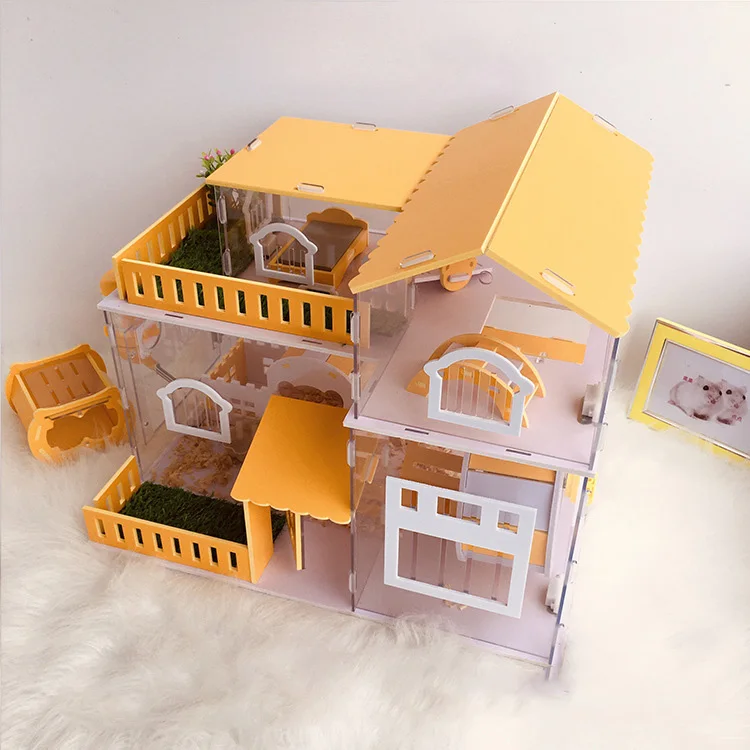 Акриловая клетка для хомяка двухслойная основная виллы маленькая садовая