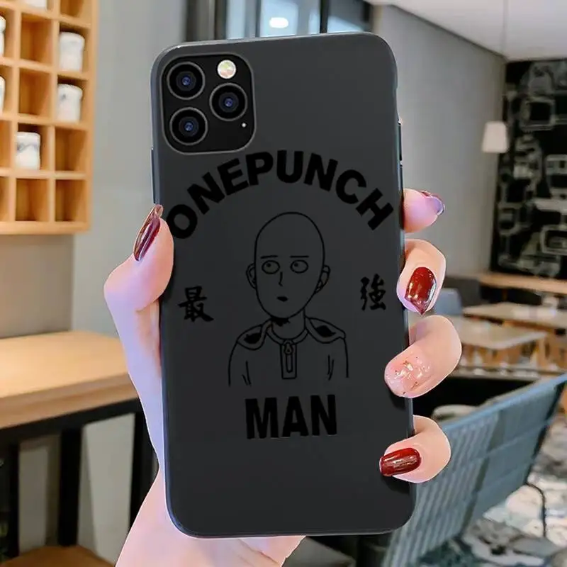 

one punch-man Phone Case for iPhone 8 7 6 6S Plus X SE 2020 XR 11 12 Pro mini pro XS MAX Silicone Case