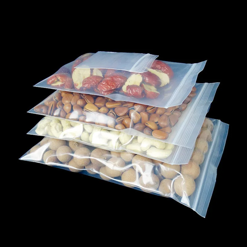 Большой замок на молнии прозрачный пластиковый мешок для упаковки гаек хранения