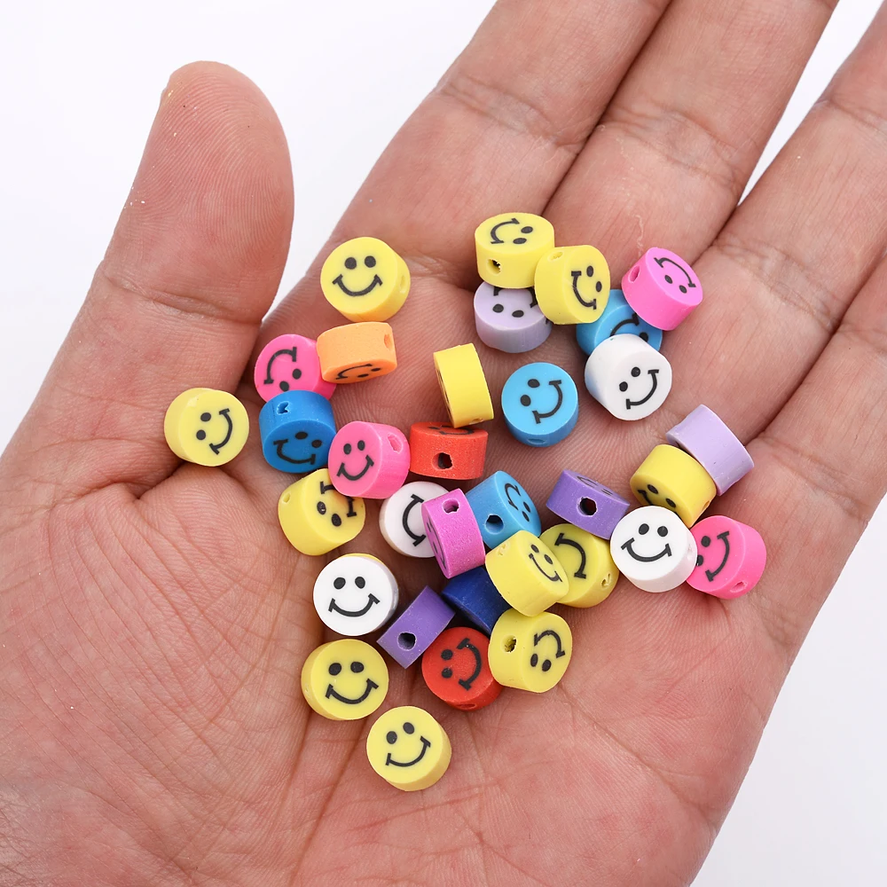 Бусины из глины желтые 10 мм 30/50/100 шт. для самостоятельного изготовления ювелирных