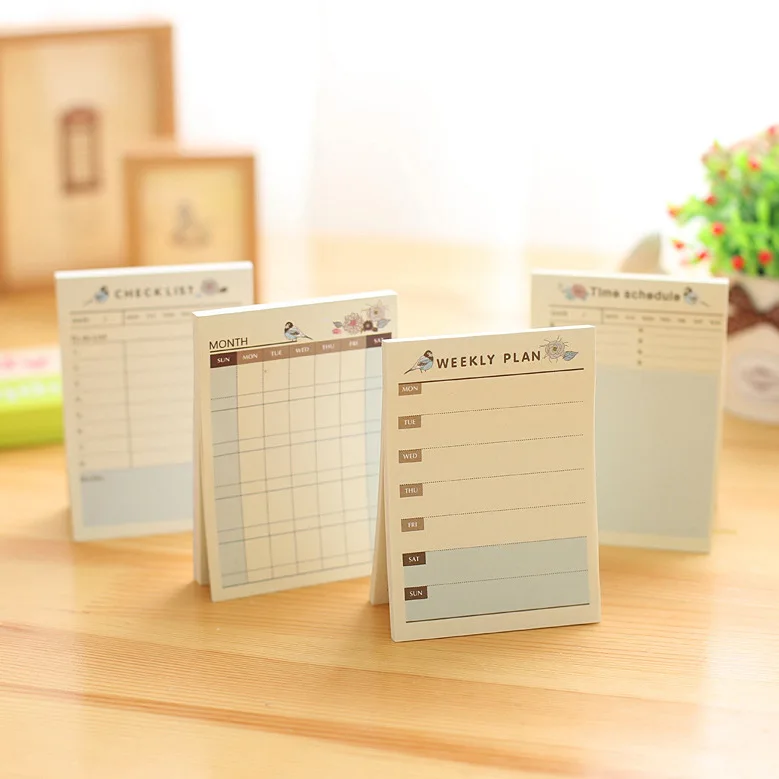 

Creative Diary Weekly Plan Memo pad To Do List Time Sticky note Schedule Office And School Supplies Cheap Korean Stationery