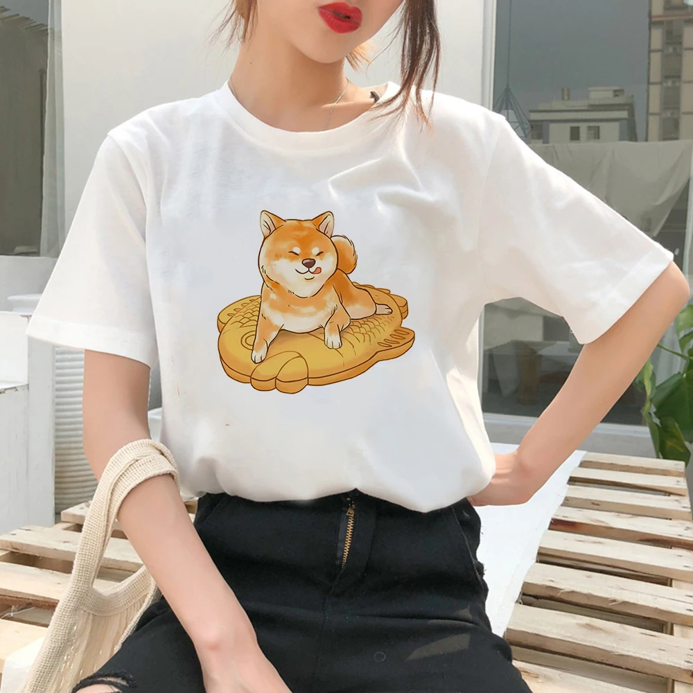 

Shiba Inu Printed Cool Short Sleeve Matand Cute Shiba Inu Graphic Breathable T-shirts Comfortable Style T Shirt Gorgeous