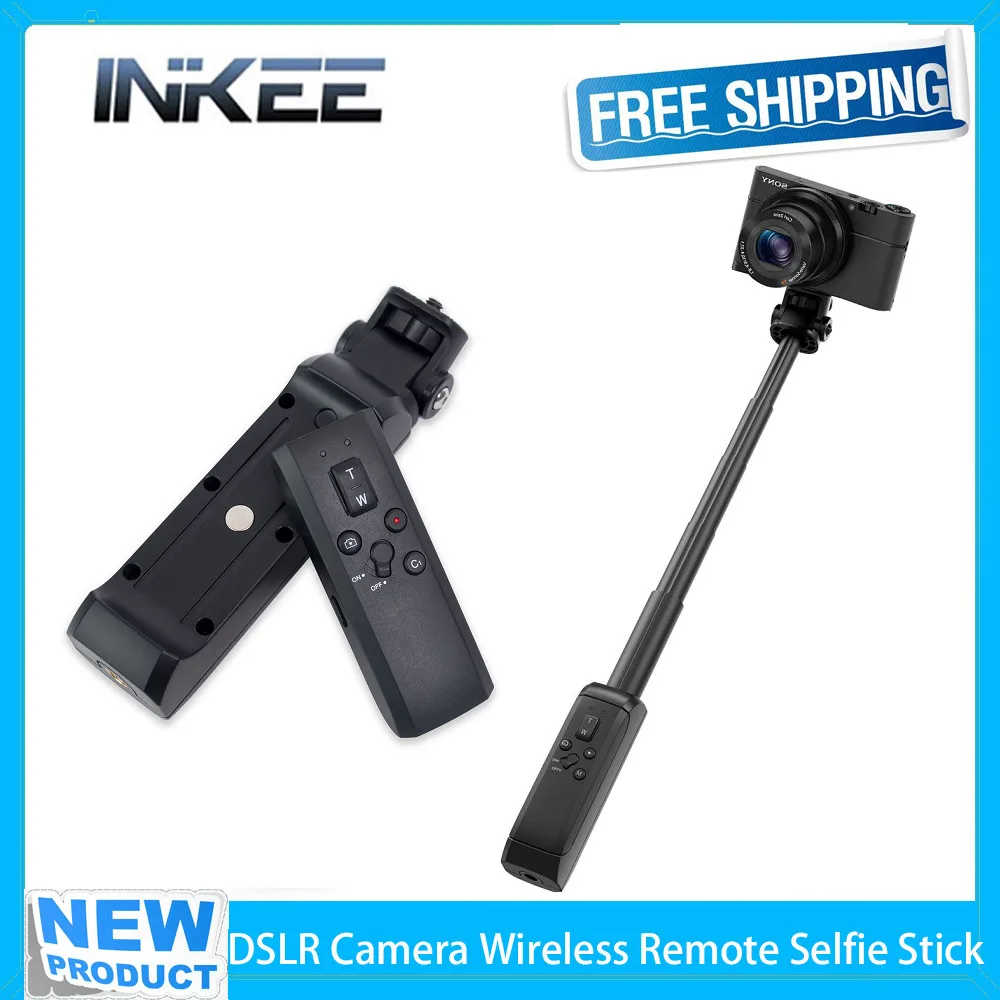 

Селфи-палка INKEE IRONBEE Mini DSLR, 25 см, Выдвижной Штатив с винтом 1/4 дюйма, Bluetooth-пульт дистанционного управления для Canon Sony