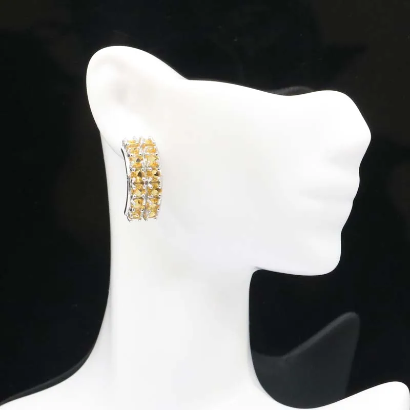 Женские серебряные серьги с голубым топазом 25 х10 мм | Украшения и аксессуары