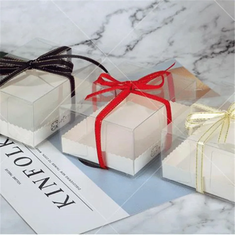 11x8x5 см ПВХ прозрачная коробка для торта Пудинг Желе Упаковочная мороженое мусс с