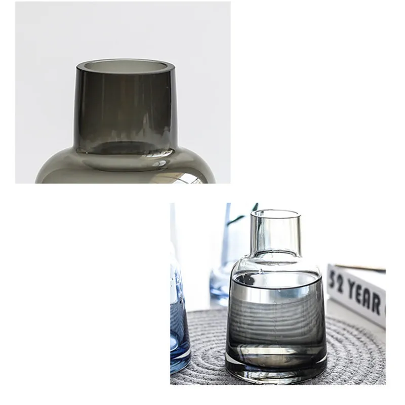 Скандинавская стеклянная ваза в форме башни с узким горлышком декоративная