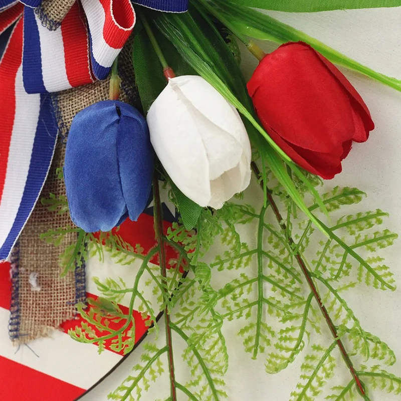 

4Th of July Hanging Wooden Sign American Patriotic Independence Day Home Window Wall Farmhouse Indoor Outdoor Decor