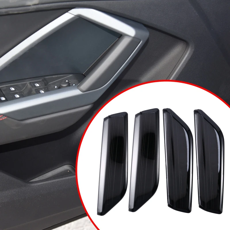 

Car Black Stainless Steel Interior Armrest Door Armrest Sequin Sticker for - Q3 2019-2020
