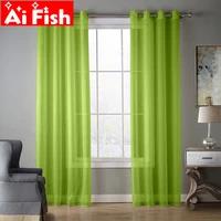 green european and american style window screening solid door curtains drape panel sheer tulle for living room ap18430