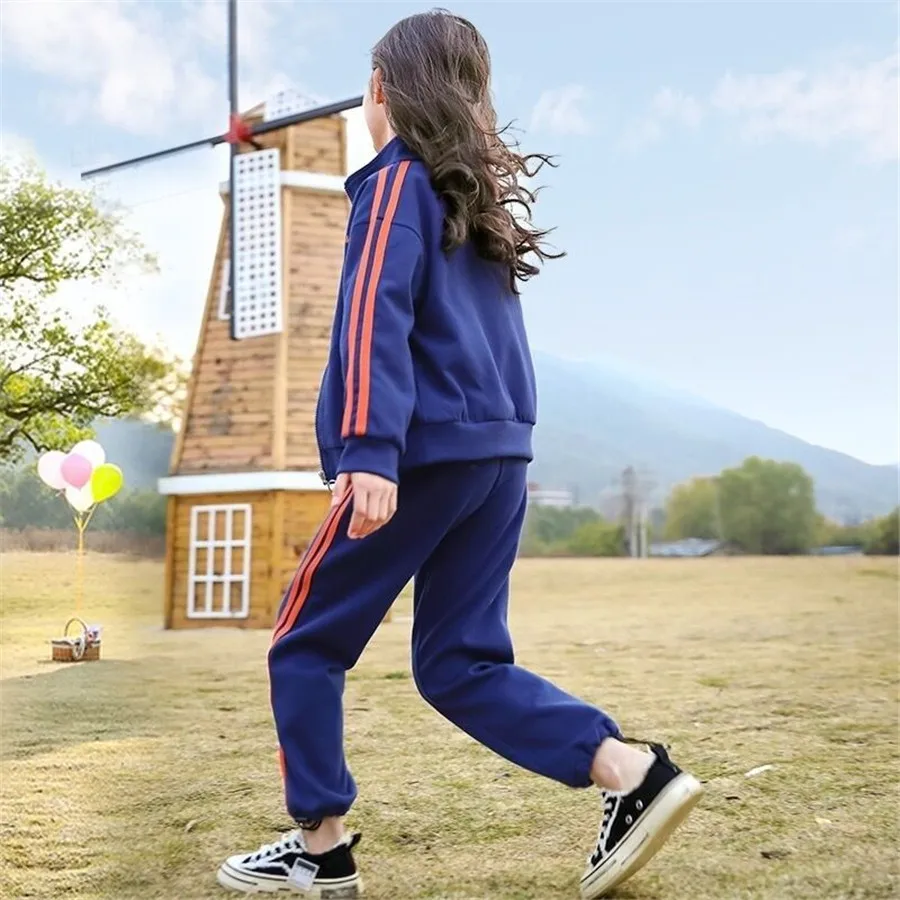 Комплект одежды для девочек весна-осень 2020 спортивный костюм с длинными рукавами