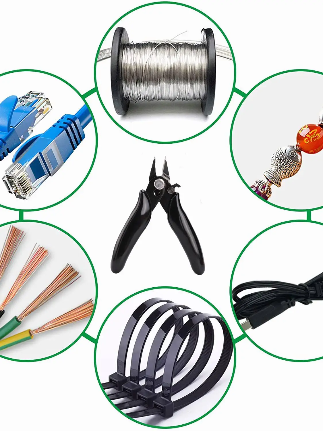 Electronic Plier Side Slicing Nipper Steel DIY Mini Diagonal Jewelry Wire Cable Slicer Manual Round Pliers Cutter | Инструменты