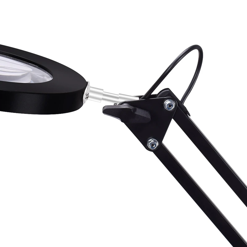 

Flexible Desk Large 33cm+33cm 5X USB LED nifying Glass 3 Colors Illuminated nifier Lamp Loupe with Long Bracket
