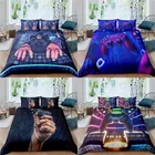 Домашний текстиль Роскошные 3D игровая консоль с 23 шт. удобные постельного белья с пододеяльником и наволочками с узором из комплекты Queen и King EUUSAU Размеры